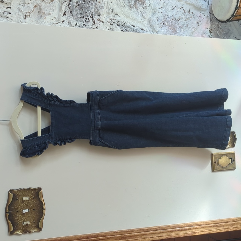 Hanna Andersson Dark Denim Overalls Size 4T